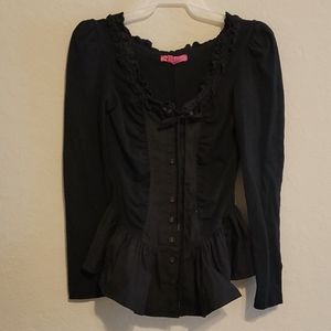 Betsey johnson black long sleeve